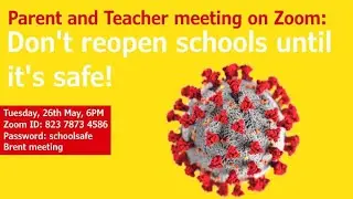 Brent parents and teachers. No return to school 1st June 20