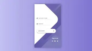 Login Page Using HTML And CSS | Login Page with Social media icon