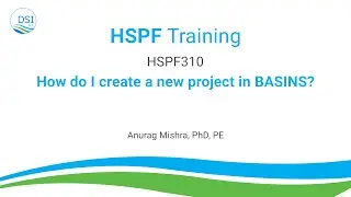 HSPF310: How do I create a new project in BASINS?