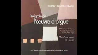Intégrale Bach, volume VII, Marie-Ange Leurent et Eric Lebrun, Toccatas et fugue, Passacaille.