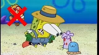 SpongeBob Watching Whacka From Getting Hit By Mario's Hammer