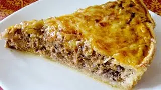 Мясной пирог в духовке.