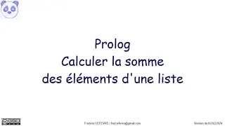Prolog - Calculer la somme des éléments d'une liste