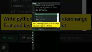 write a python program to interchange first and last element of list #viralshort