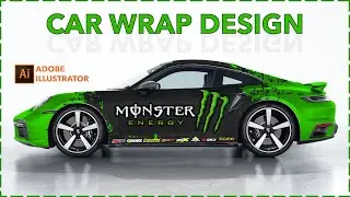 How to make car wrap design in Adobe illustrator | Decal Design, Car wrap design tutorial