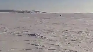 Прикол Снегоход на автопилоте