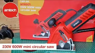 How to use the Amtech 230V 600W mini circular saw?
