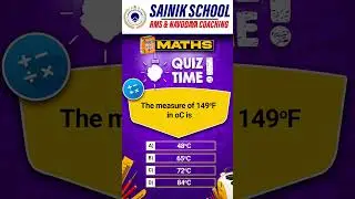 Maths Quiz (DAY 09)🔥SAINIK School, RMS & NAVODAYA | AISSEE RMS CET JNVST | KRANTHI KEEN Coaching