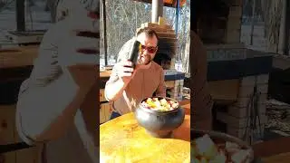 Готовим дикую птицу в горшке и в печке! #печь #еда #готовимвкусно #природа #хлеб