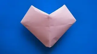 оригами надувное сердце, как сделать оригами надувное сердце, origami inflatable heart