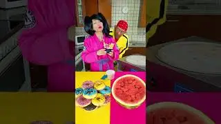 Ice cream challenge! Chocolate cake vs broccoli #Shorts