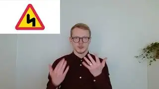 A2. Varning för flera farliga kurvor - Teckenspråk