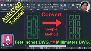 How to Convert  Feet Inches Unit Drawing to Millimeters Unit Drawing in AutoCAD (Simple Method)