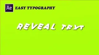 Reveal Text Animation After Effects - Easy Typography After Effects Tutorial