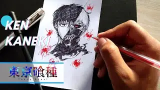 Easy way to draw Ken Kaneki || Speed Drawing Tutorial || 東京喰種 || Tokyo Ghoul