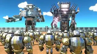 Titan TV Man & Titan Cameraman VS 50 Robot Units - Age of Warbots AOW