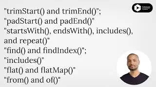 Javascript New String and Array methods in English