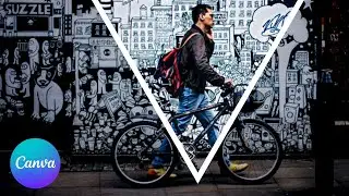 How to Crop  image in triangle shape in Canva II@webon