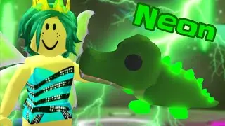 Neon crocodile in Roblox adopt me! 🐊