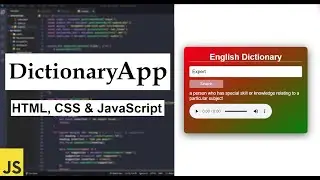 Dictionary App Using HTML, CSS & JavaScript | Call API