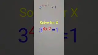 Solving Exponential Equation: 3^(4x-2)=1