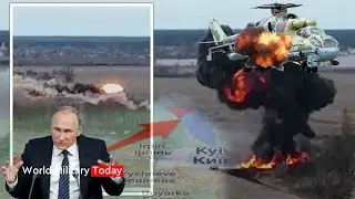 Ukraine Army Sh00t D0wn Russian helicopter gunship by a Stinger portable air defense system.