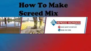 How To Make Screed Mix - Don't Risk Your Screed.