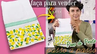 Como Fazer Pano De Prato Com Barrado Fácil Passo a Passo Para Iniciantes [Técnica Rocambole]