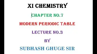Modern periodic table (3)