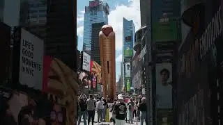 Times Square Hot Dog Confetti Canon #nyc #timessquare #iloveny