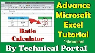 How to calculate ratio in Microsoft Excel between two numbers | Advanced Microsoft Excel |