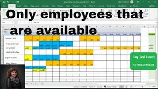 Select only employees that are available for daily schedule