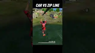 CAR VS ZIP LINE IN FREE FIRE 😁 #shortsfreefire #shorts
