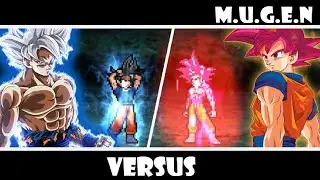 🔴 Goku Ultra Instinct VS Goku God Ultra Instinct - Char Mugen Goku.