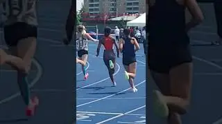 U16 Girls 100m finals heat 1, Norah Meyer 13.09 Border City A.C Morae Brown 13.22 Olivia John 13.31