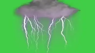 Green screen cloud and rain