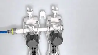 Chemical dilution control. Filter system. 3D animation.