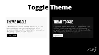 light/dark theme toggle with css and javascript