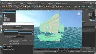 Maya Animation - How to Create Ship/Boat trembling/Shaking effect on Ocean water in Maya 2023
