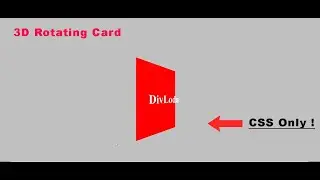 3D rotating card with hover effect by HTML and CSS only !
