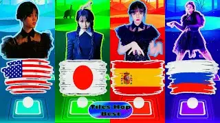 Wednesday Bloody Mary Battle By - America VS Japanese VS Spanish VS Russian | Tiles Hop EDM Rush