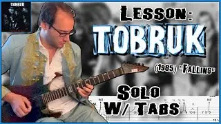 Lesson: Tobruk (1985) “Falling” Guitar SOLO  W/ Tabs. Pt. 2