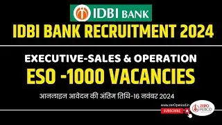 IDBI Recruitment notification 2024