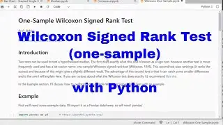 Python - One-Sample Wilcoxon Signed Rank Test