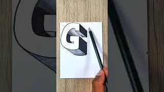 🔥 Dibujos en 3D - Como Dibujar La LETRA G en 3D. #shorts