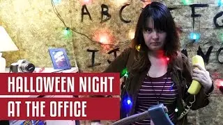 Stranger Things Joyce Byers Cosplay and Halloween Office Decoration / Hanging with Coworkers
