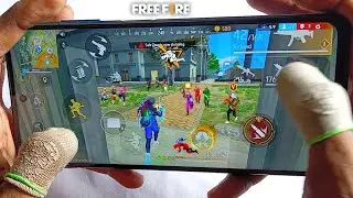 POCO X3 PRO - SOLO VS SQUAD FREE FIRE HANDCAM GAMEPLAY 🔥 - 4 FINGER CUSTOM HUD 💥