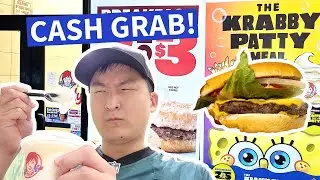 Wendy's KRABBY PATTY Kollab is a CASH GRAB! Honest Review of Wendy's SpongeBob Promo