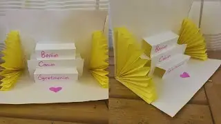Öğretmenler Günü 3D Hediye Kart Yapımı