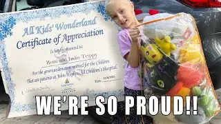 giving toys to the children's hospital (So proud!)